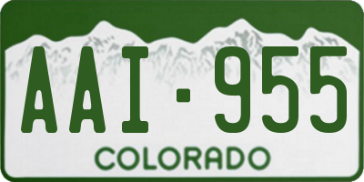 CO license plate AAI955