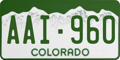 CO license plate AAI960