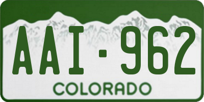 CO license plate AAI962