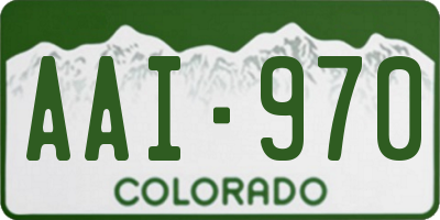 CO license plate AAI970