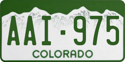 CO license plate AAI975