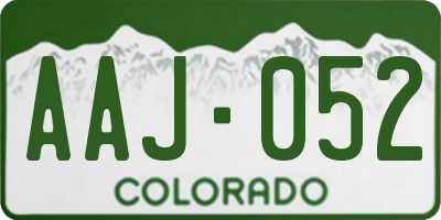 CO license plate AAJ052