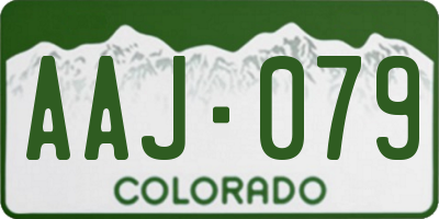 CO license plate AAJ079