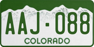 CO license plate AAJ088