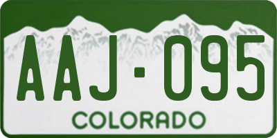 CO license plate AAJ095