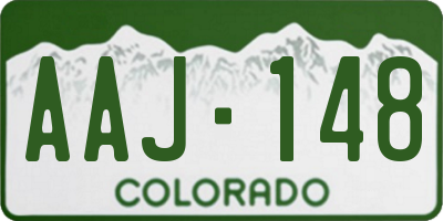 CO license plate AAJ148