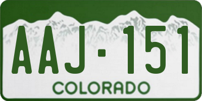 CO license plate AAJ151