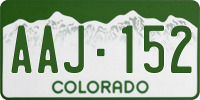CO license plate AAJ152