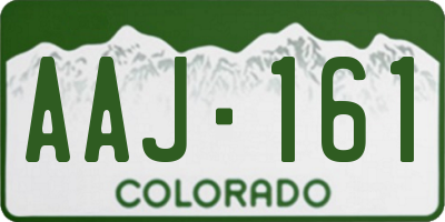 CO license plate AAJ161