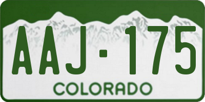 CO license plate AAJ175