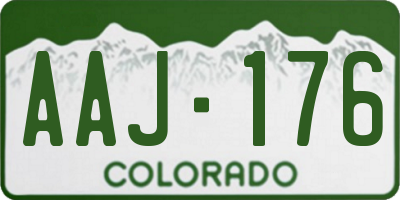 CO license plate AAJ176