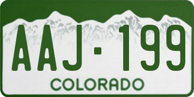 CO license plate AAJ199