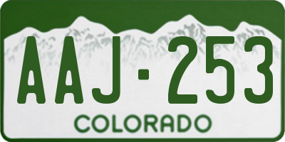 CO license plate AAJ253