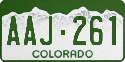 CO license plate AAJ261