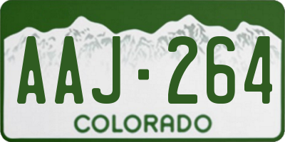 CO license plate AAJ264