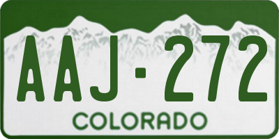 CO license plate AAJ272