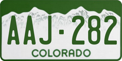 CO license plate AAJ282