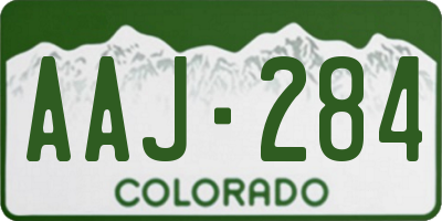 CO license plate AAJ284