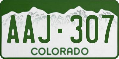 CO license plate AAJ307