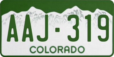 CO license plate AAJ319