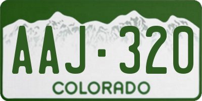 CO license plate AAJ320