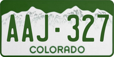 CO license plate AAJ327