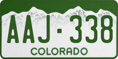 CO license plate AAJ338