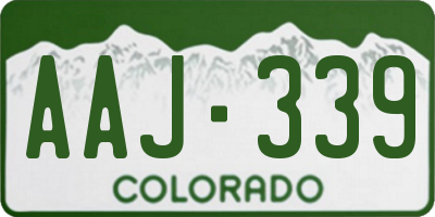 CO license plate AAJ339