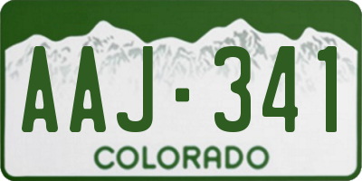 CO license plate AAJ341