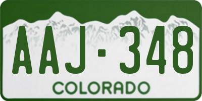 CO license plate AAJ348