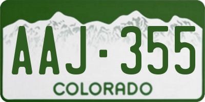 CO license plate AAJ355