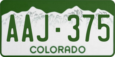 CO license plate AAJ375