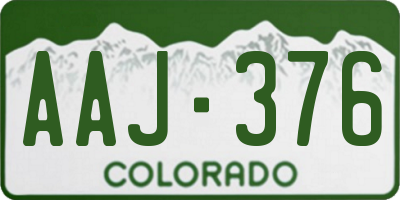 CO license plate AAJ376