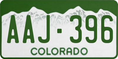 CO license plate AAJ396