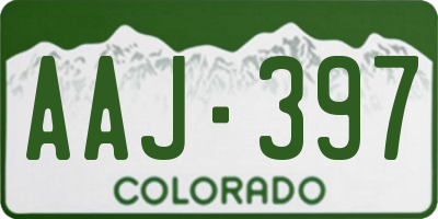 CO license plate AAJ397