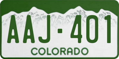 CO license plate AAJ401