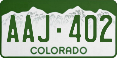 CO license plate AAJ402