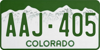 CO license plate AAJ405
