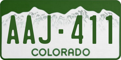 CO license plate AAJ411