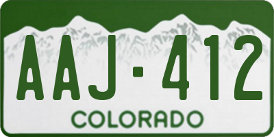 CO license plate AAJ412