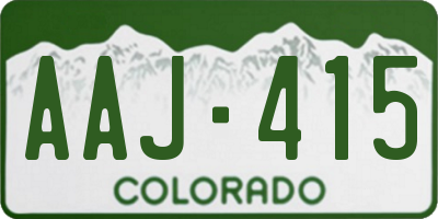 CO license plate AAJ415
