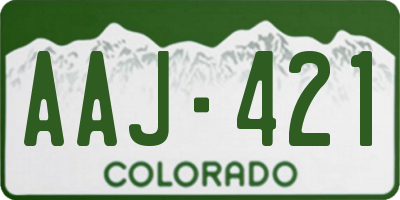 CO license plate AAJ421