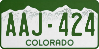 CO license plate AAJ424