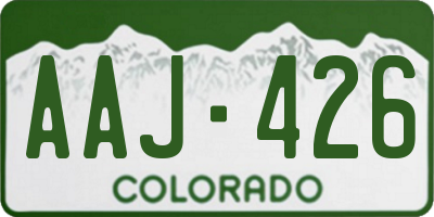 CO license plate AAJ426
