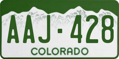 CO license plate AAJ428