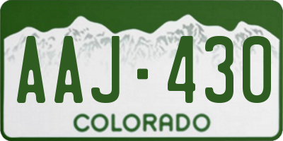 CO license plate AAJ430