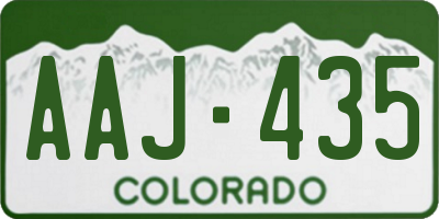 CO license plate AAJ435