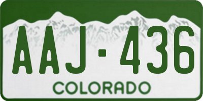 CO license plate AAJ436