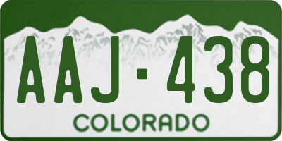 CO license plate AAJ438