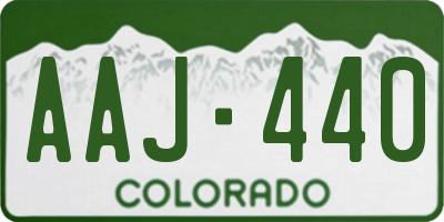 CO license plate AAJ440